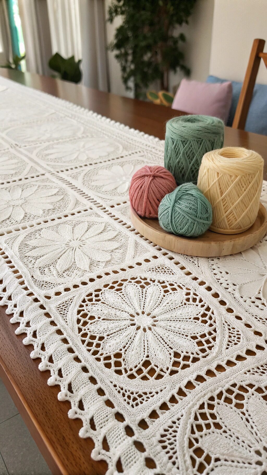 Classic White Lace Tablecloth