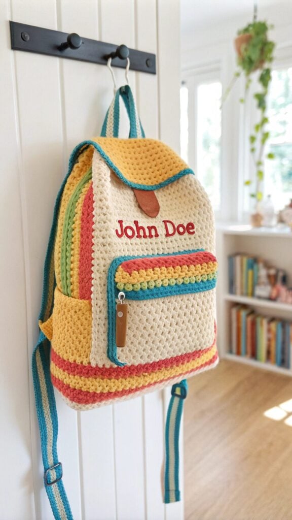 Personalized Crochet Name Backpack