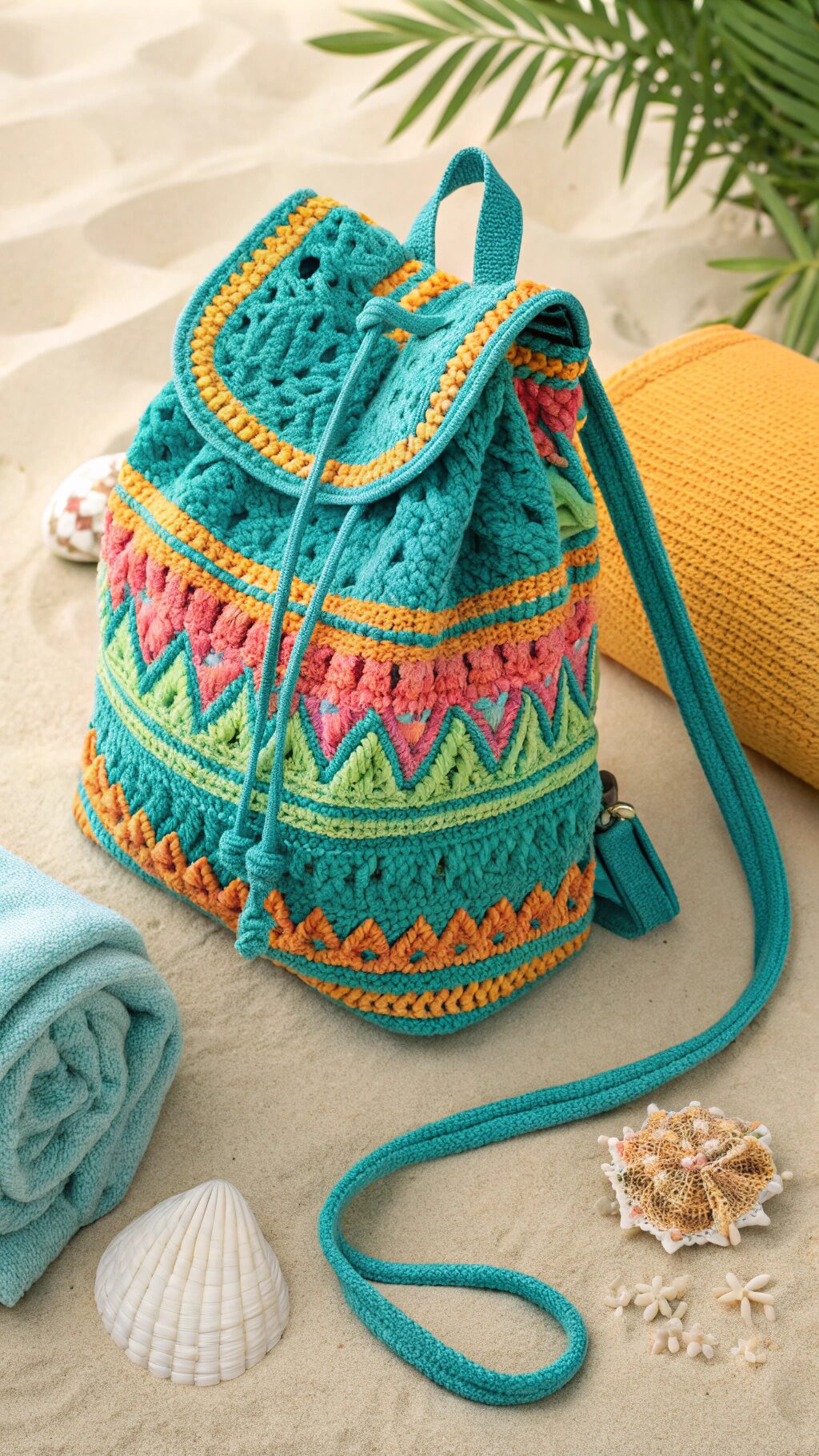 Multi-Pocket Crochet Backpack