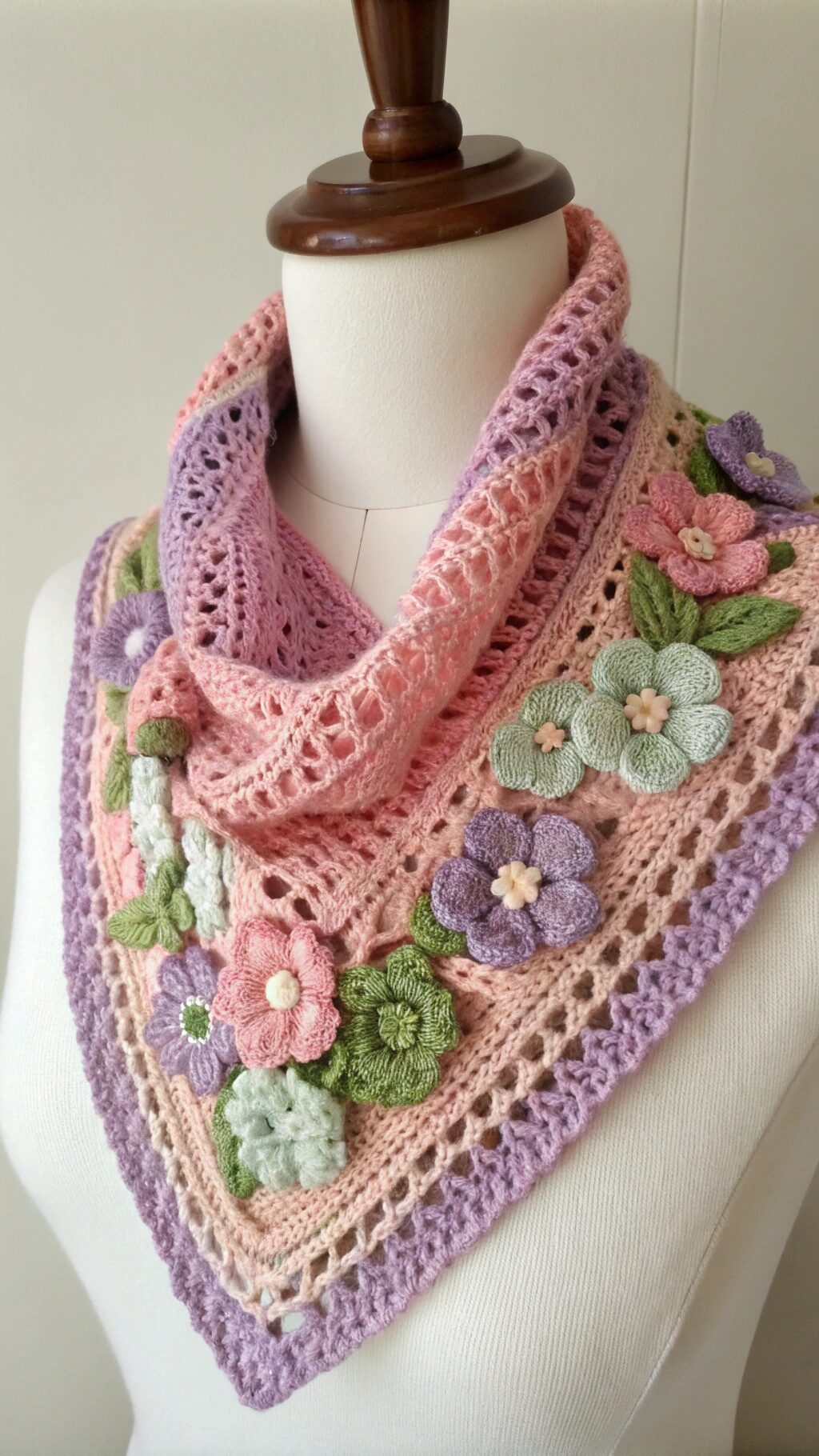 Tunisian Triangle Shawl