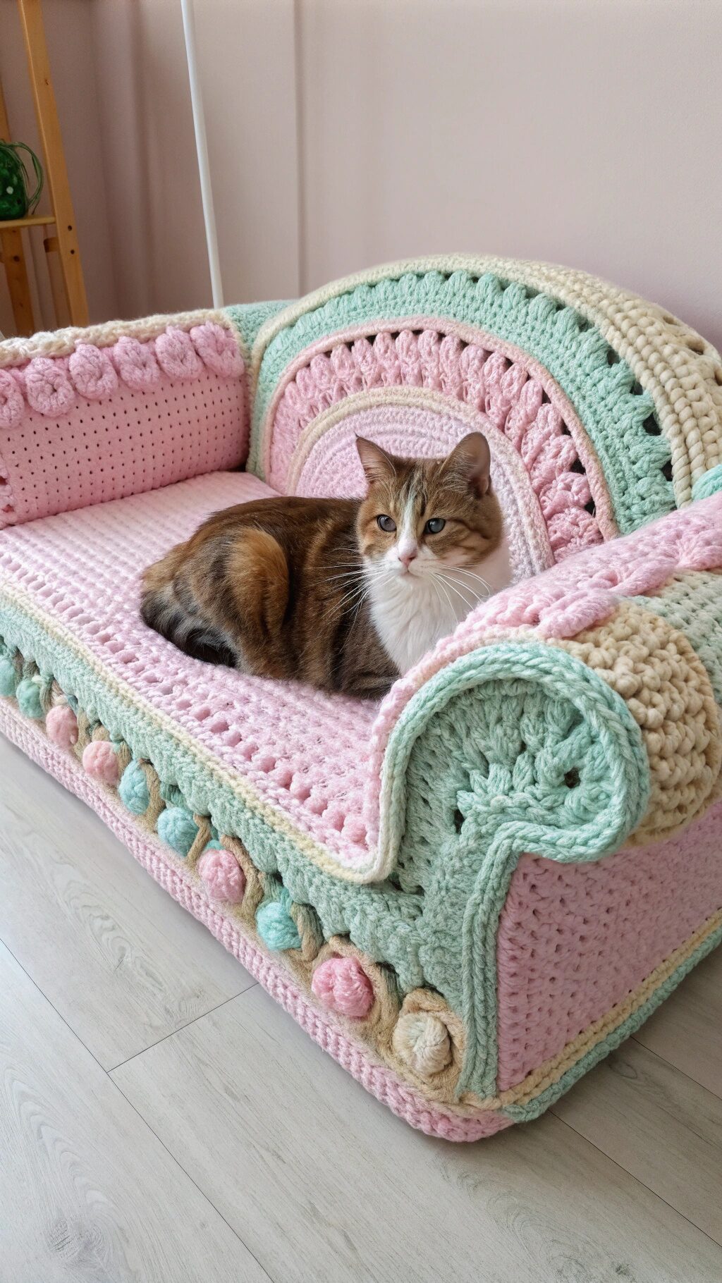 Vintage-Inspired Cat Sofa