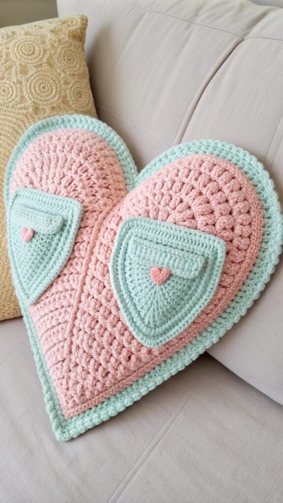 Heart Pillow With Pockets