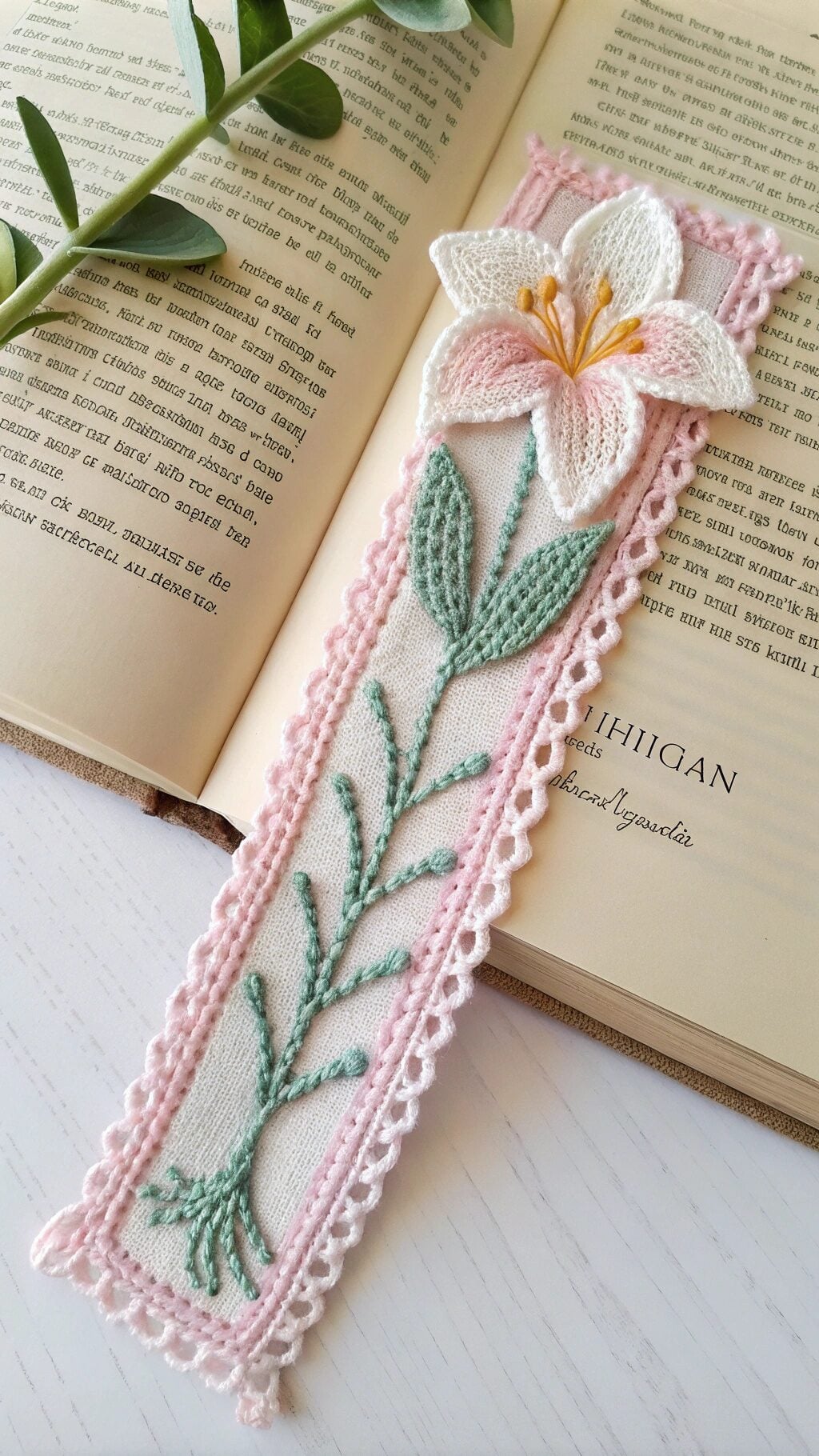 Elegant Lily Bookmark