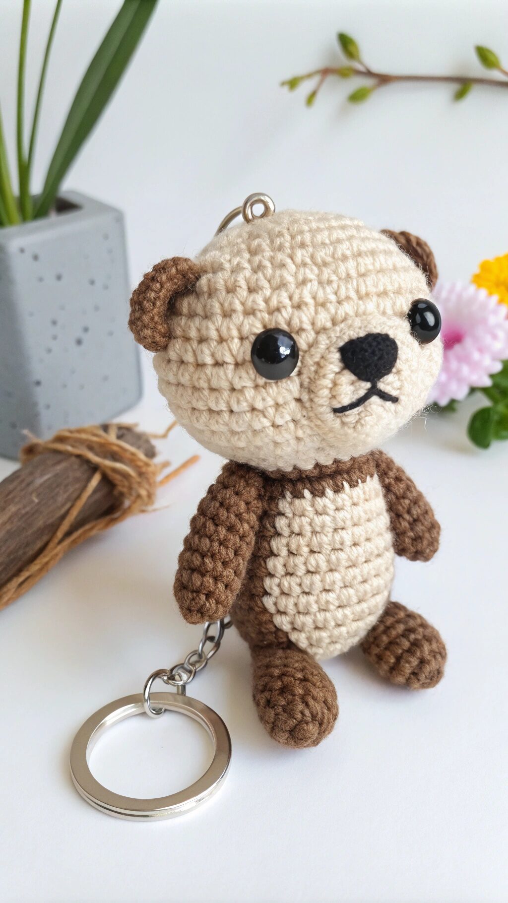 Playful Otter Keychain