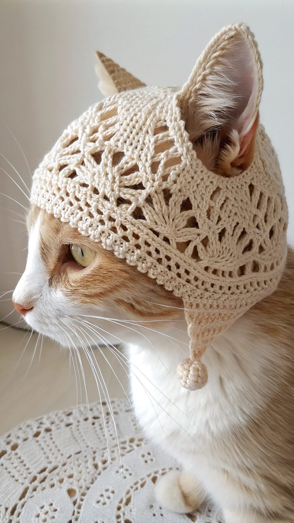 Elegant Lace Cat Hat