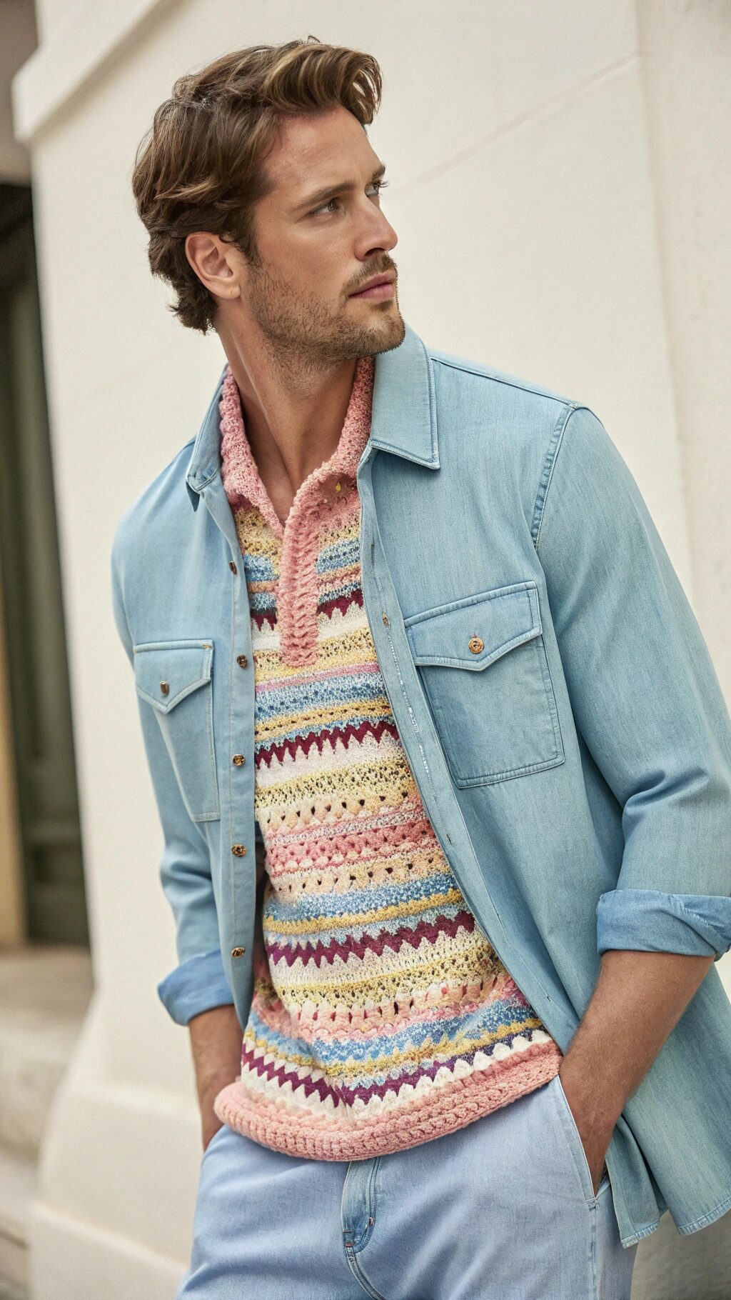 Sophisticated Crochet Overshirt