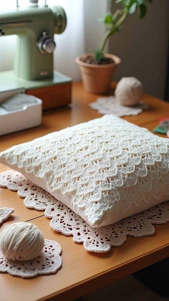 intricate lace pattern creation