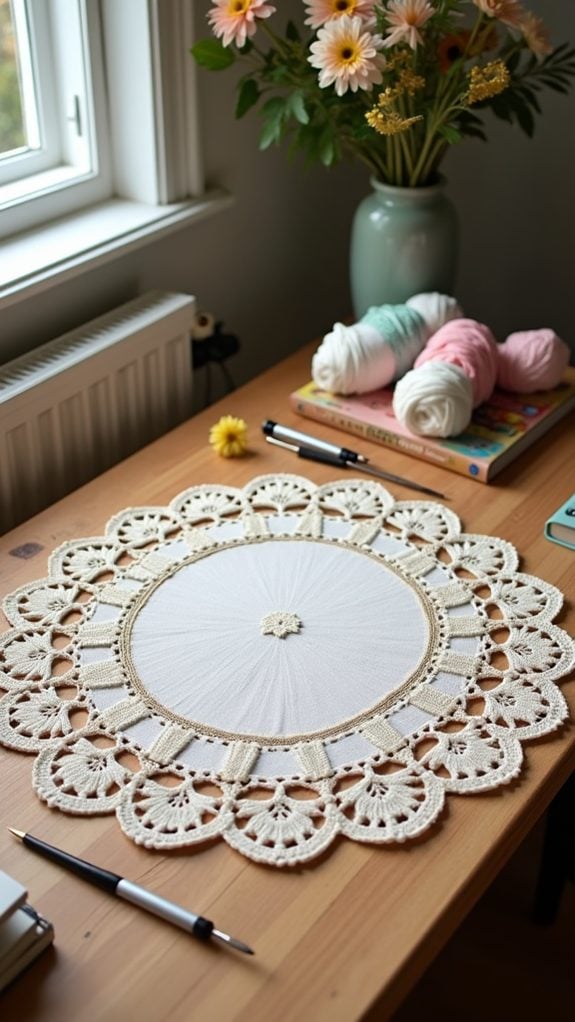 intricate lace patterns created