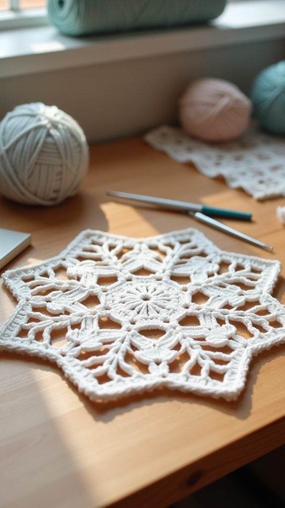 intricate snowflake patterning