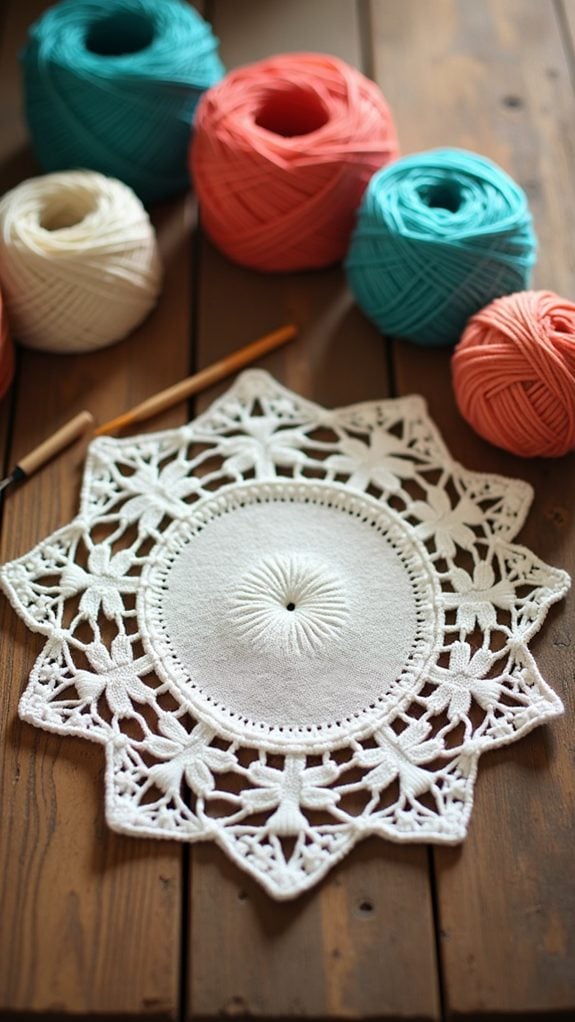 lace trimmed dishcloth design