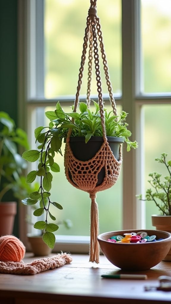 minimalist round plant holder