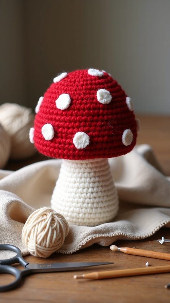 mushroom with red cap