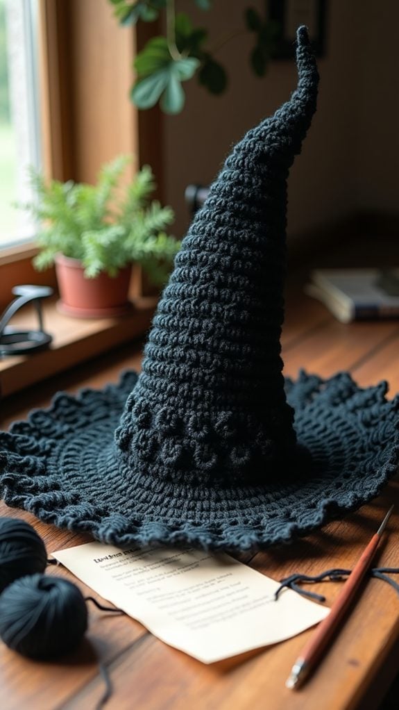 mysterious gothic witch hat