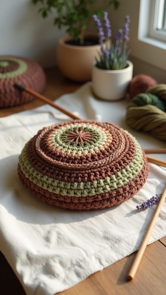 natural color crochet hat