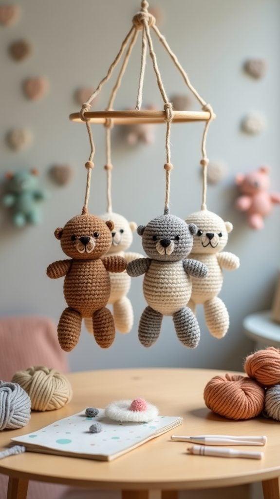 nursery otter mobile design