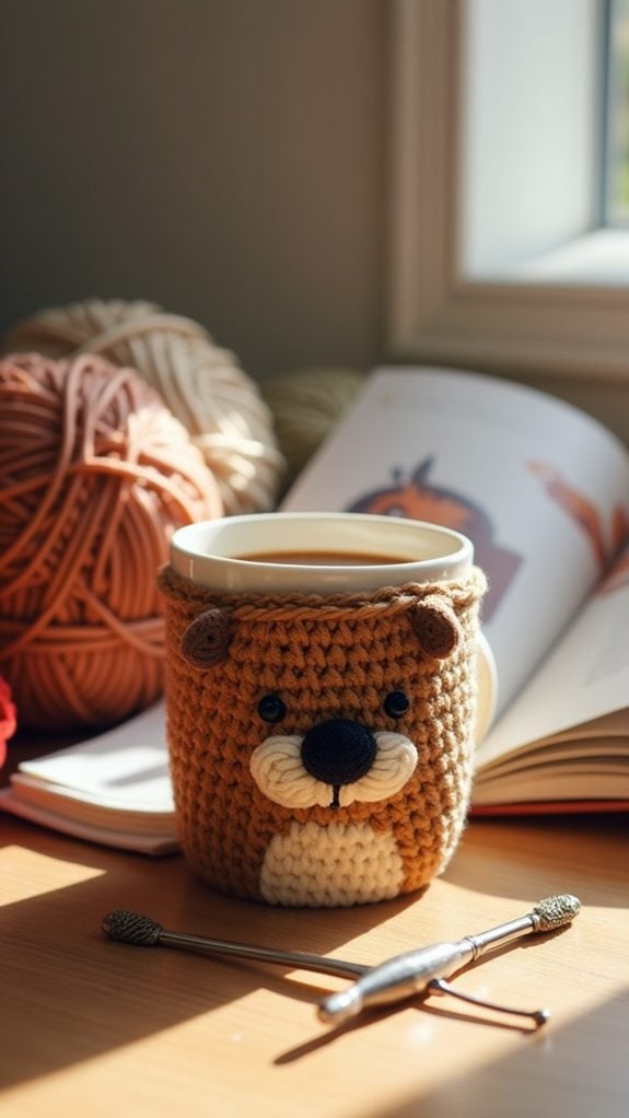 otter themed coffee cup sleeve