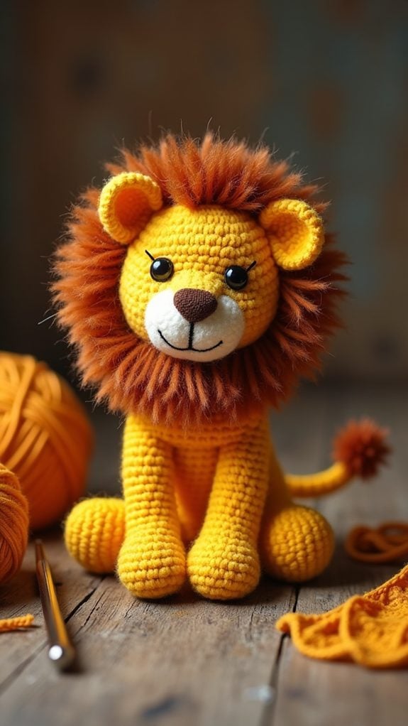 playful lion hand toy