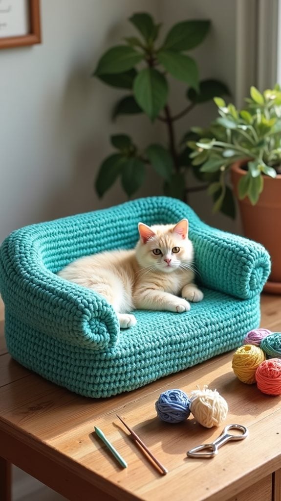 portable crochet cat furniture