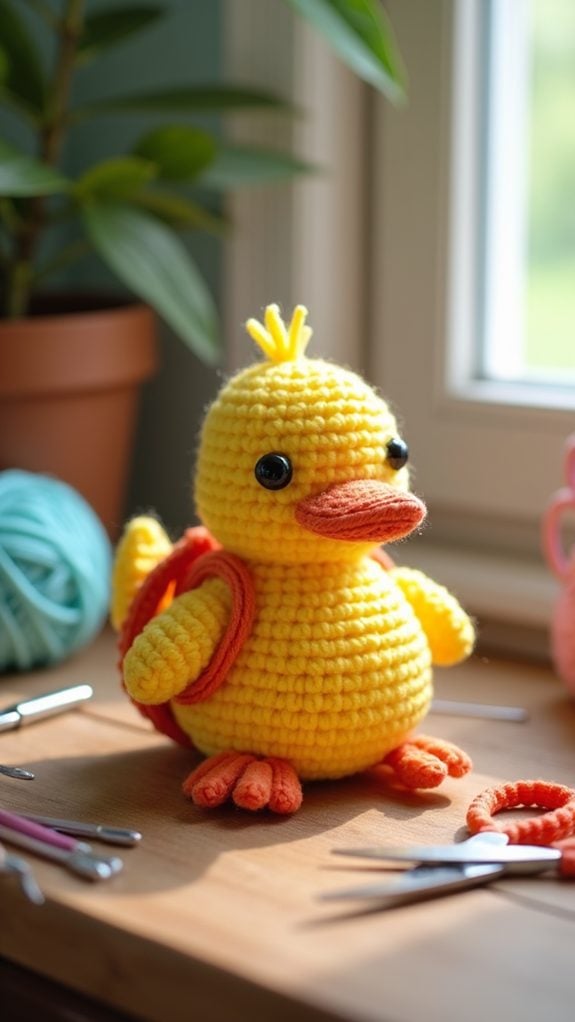 quirky duck backpack accessory