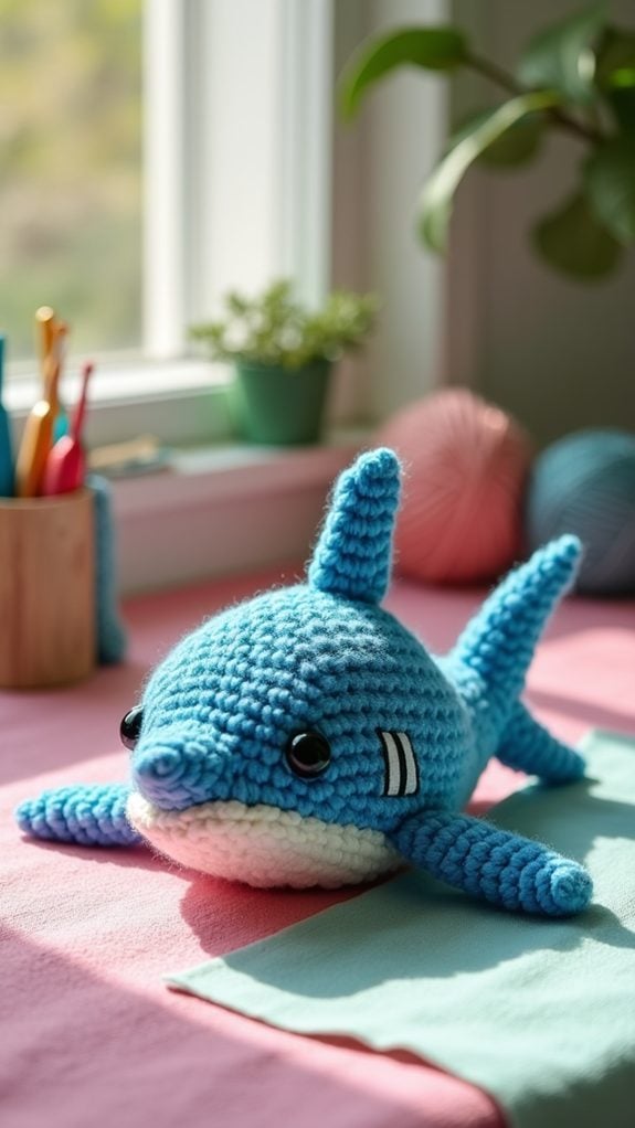 shark shaped dog chew toy