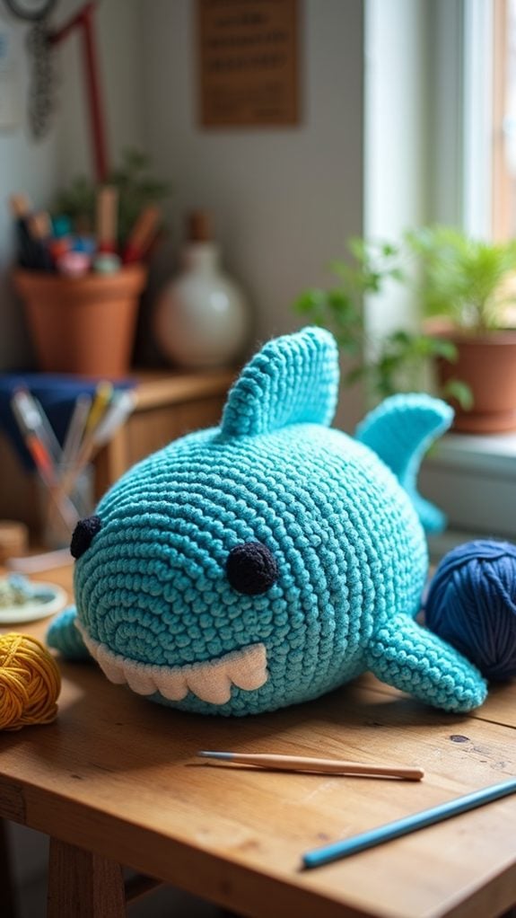 shark themed pillow design