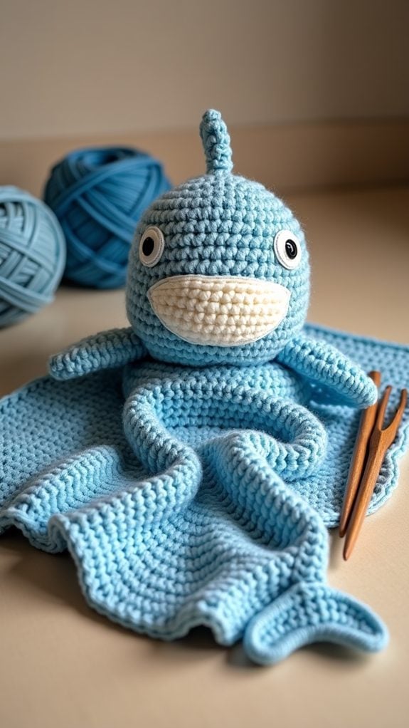 shark themed security blanket comfort