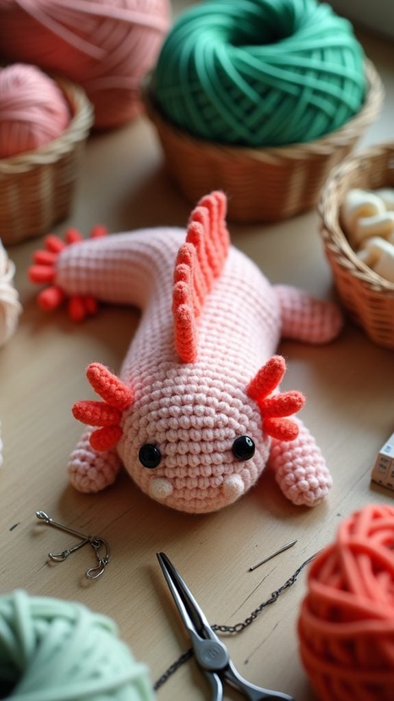 simple axolotl crochet pattern