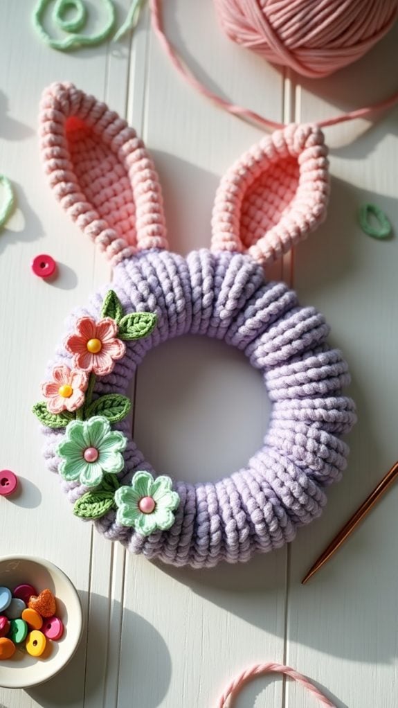 spring bunny decor wreath