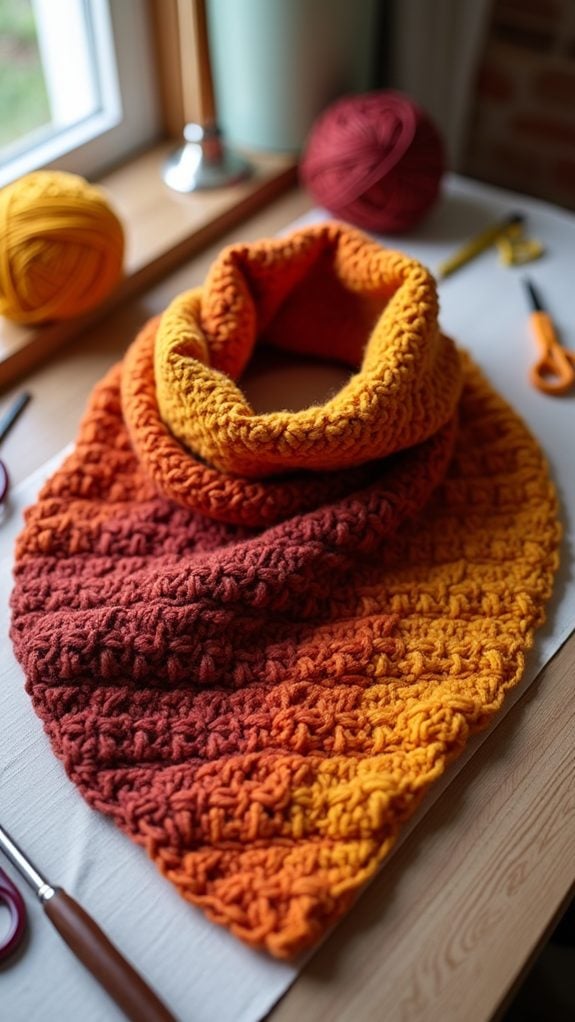 stylish crochet cowl design