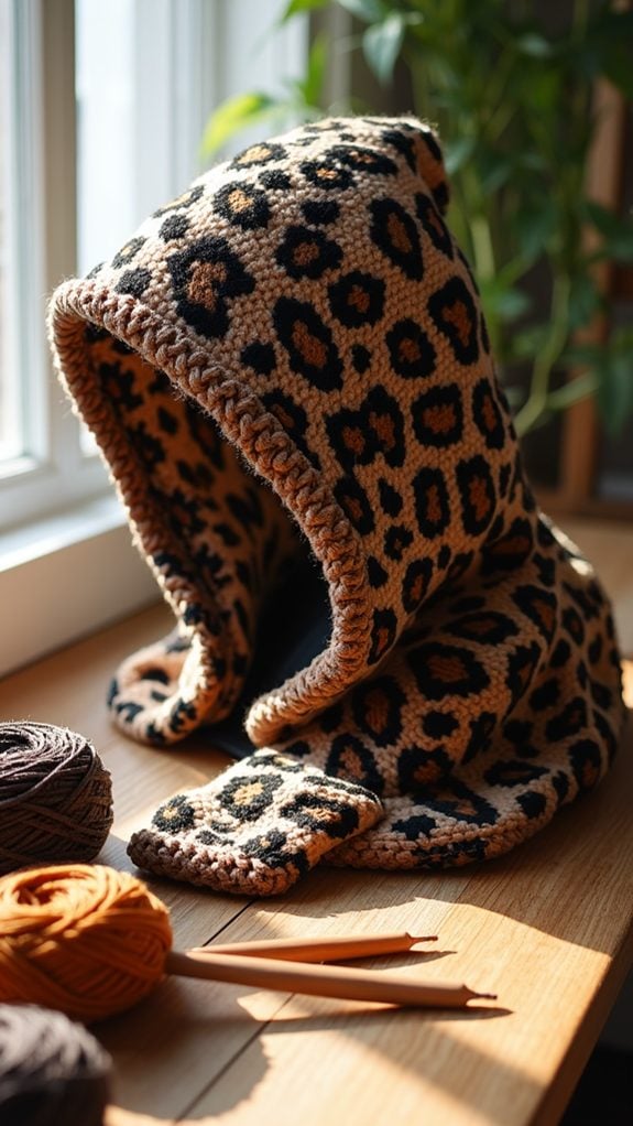 stylish crochet hood design
