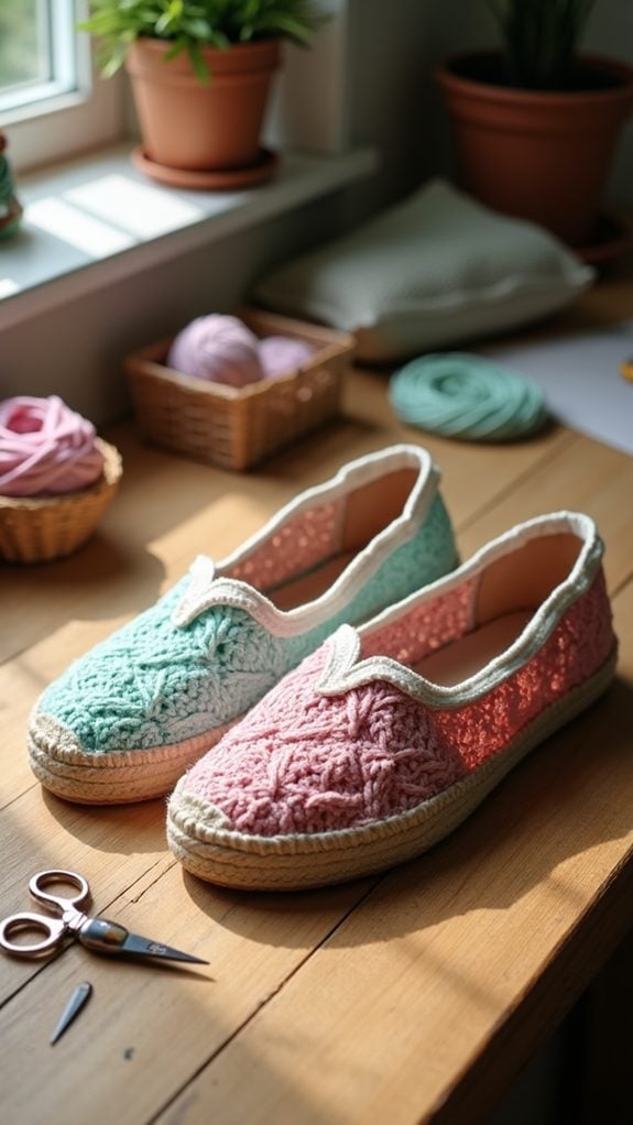 stylish handmade crochet sandals
