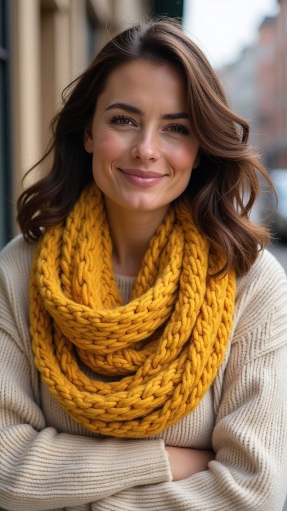 stylish knitted loop accessory