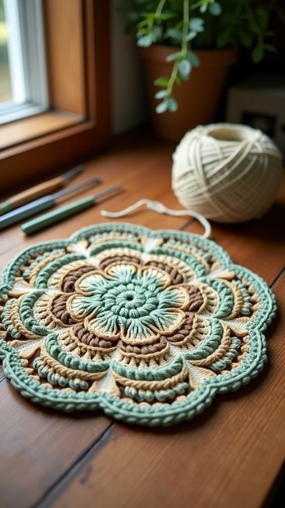 textured crochet kitchen cloth