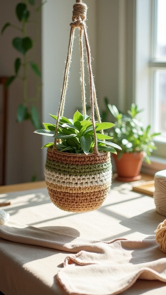 textured shell stitch hanger