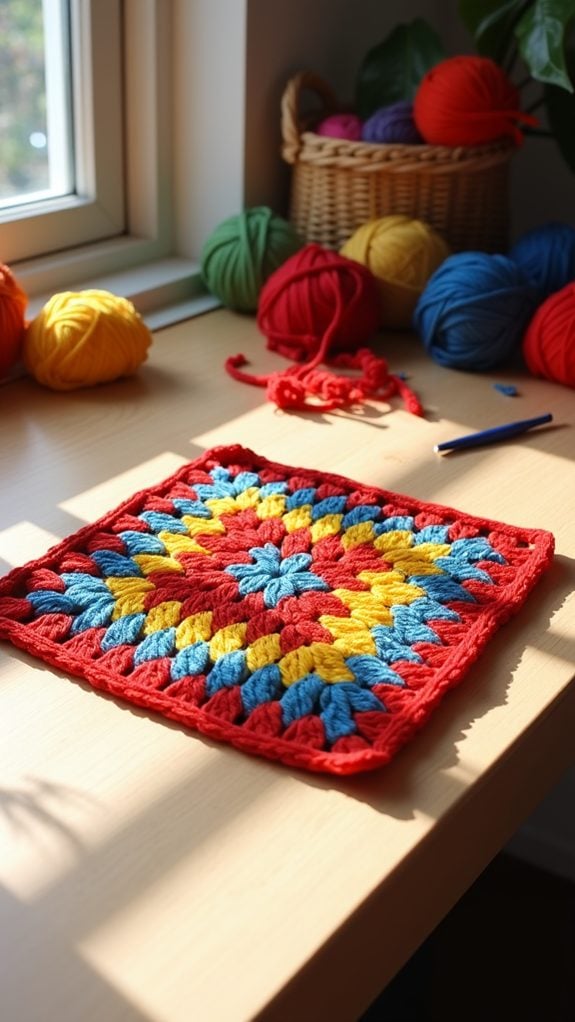 traditional crochet square design