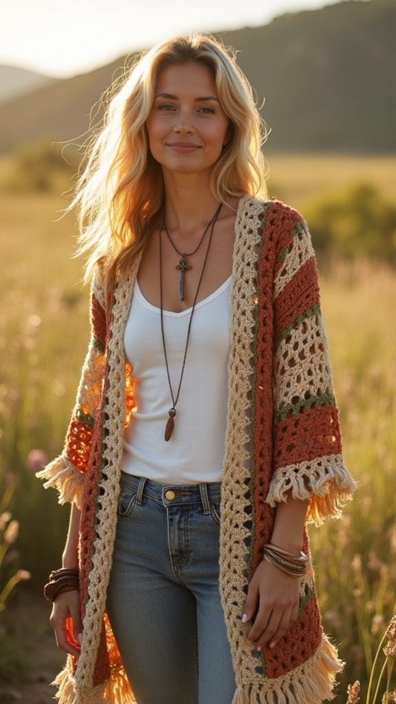 trendy crochet cardigan fashion