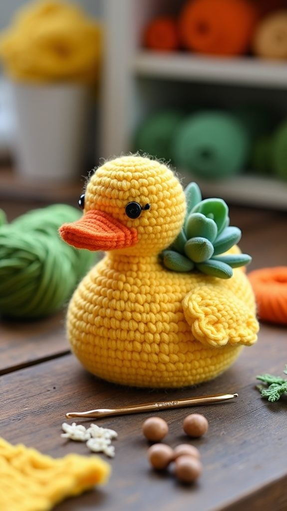 unique quirky duck planter