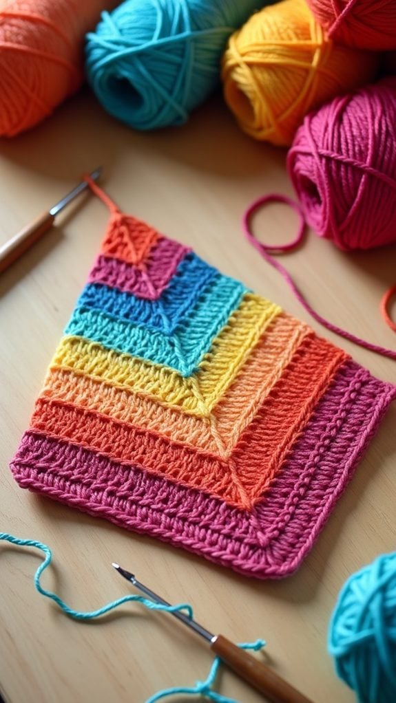 vibrant chevron triangle design