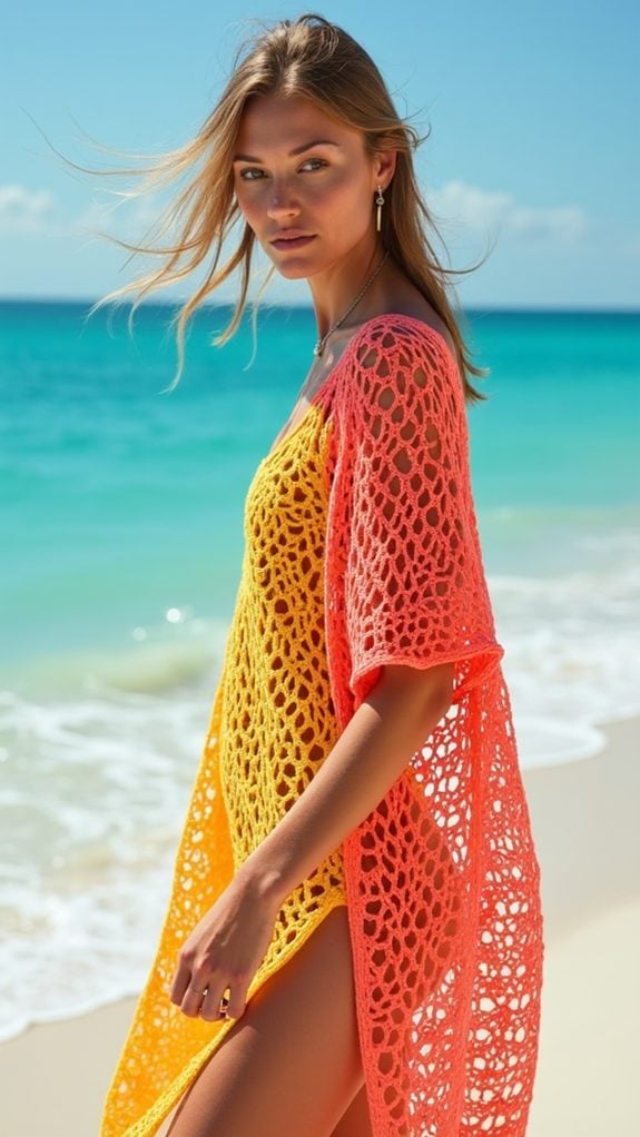 vibrant crochet beachwear design