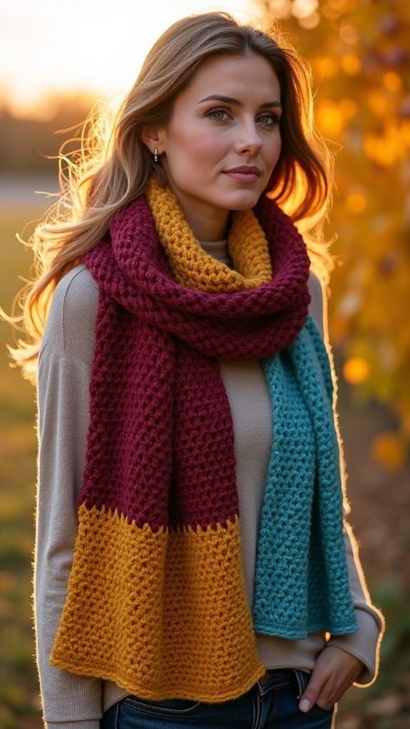 vibrant crochet scarf design