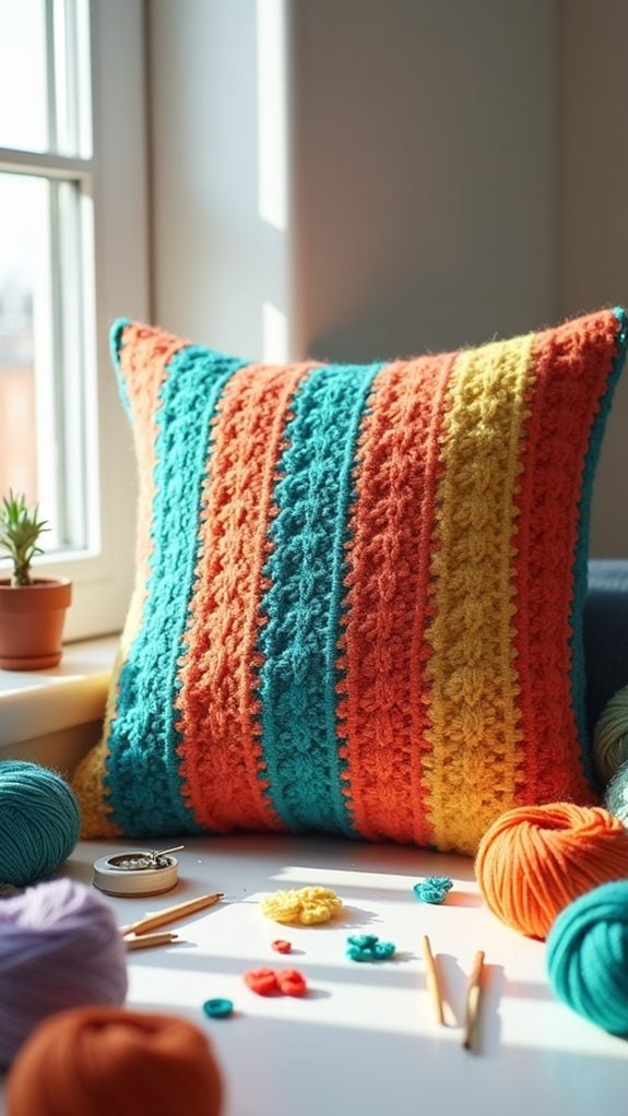 vibrant decorative cushion cover
