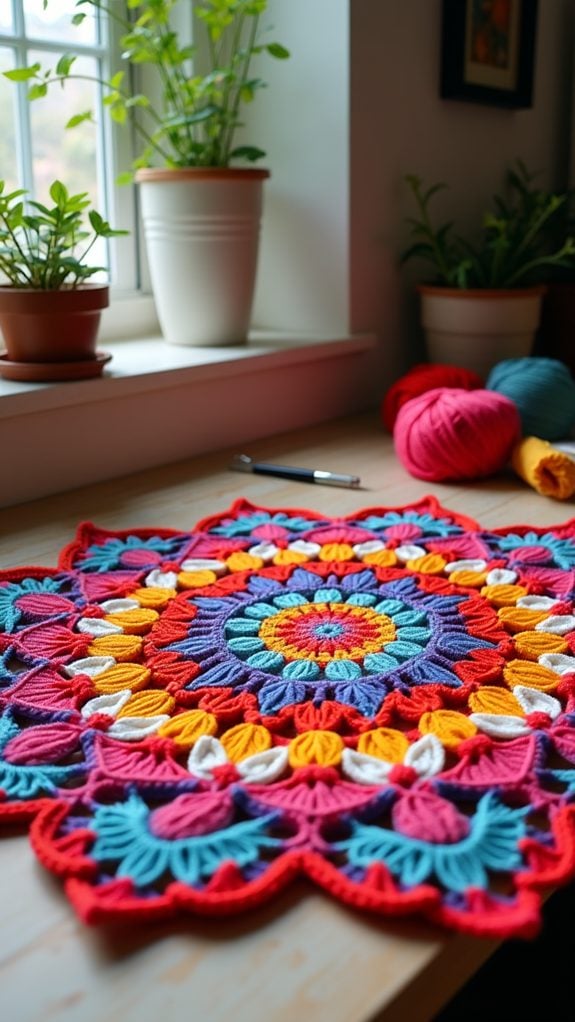 vibrant mandala art design