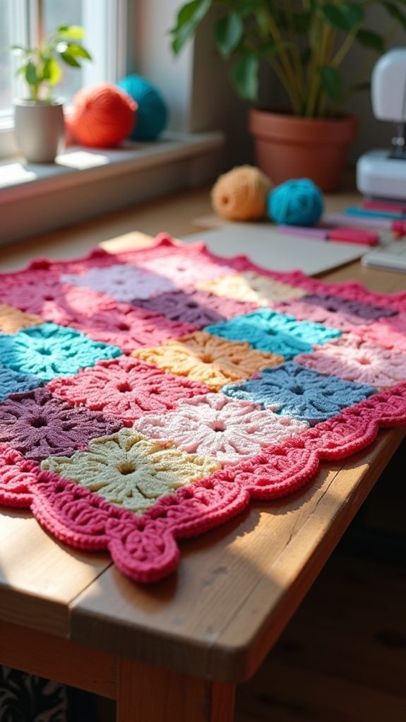 vibrant multi colored blanket