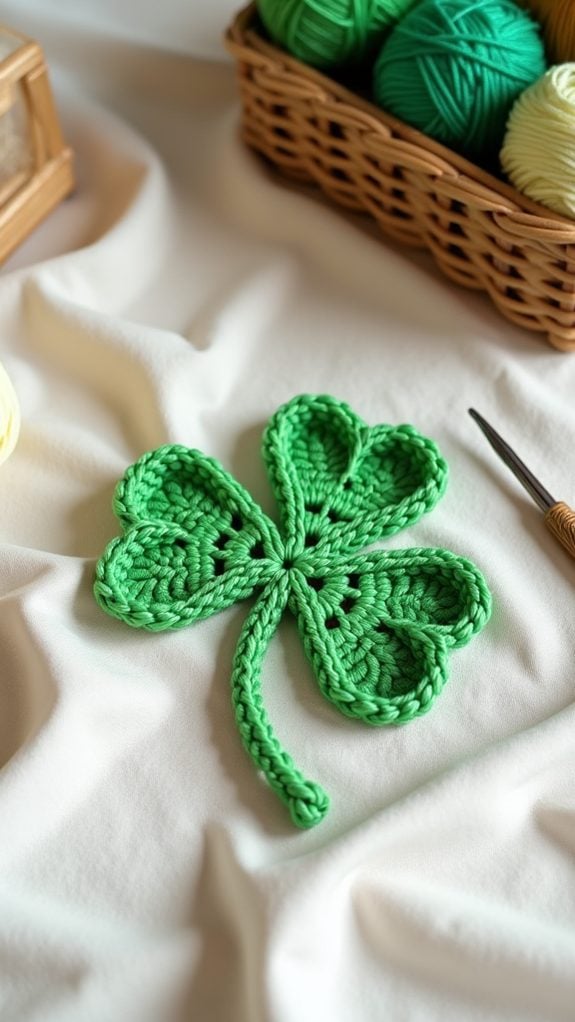 whimsical green leaf design