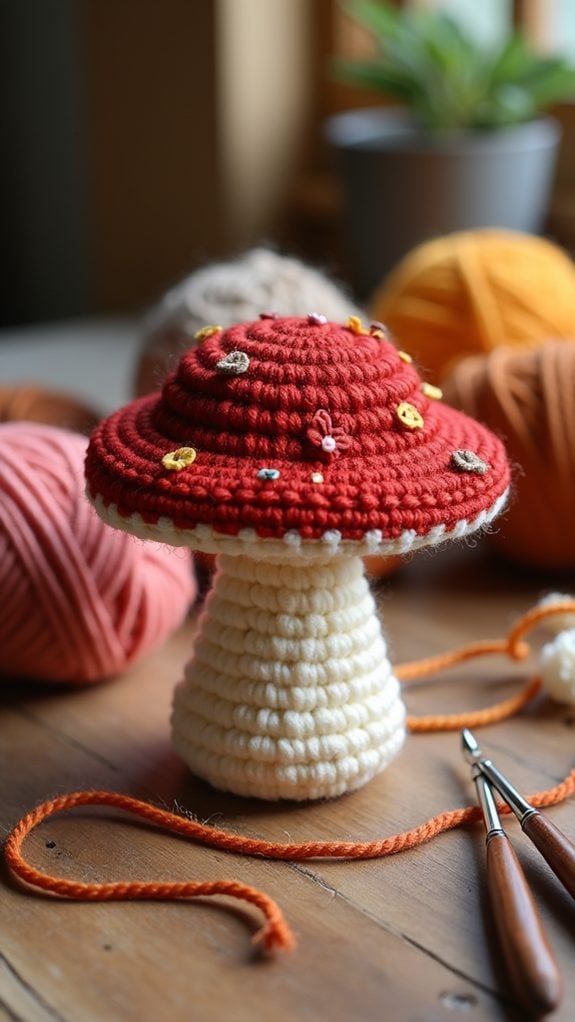 whimsical yarn felted decorations