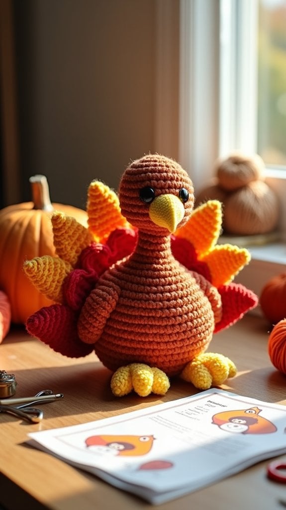 adorable soft turkey toy