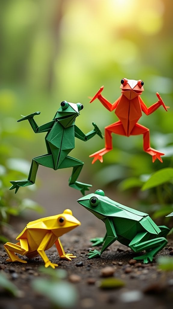 bouncing lively frog antics