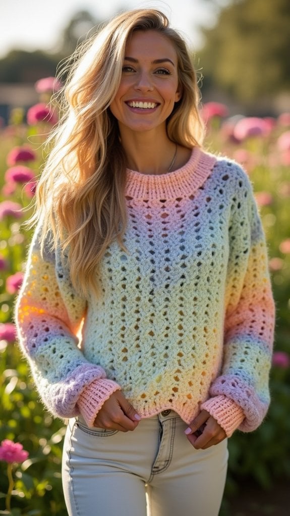colorful pastel knitwear design
