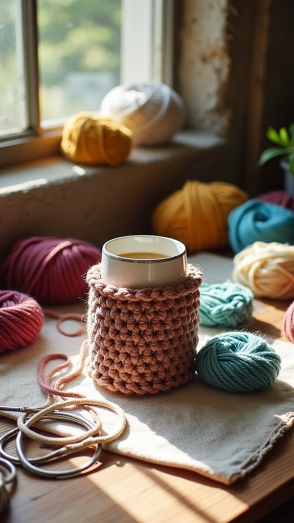 cozy vintage yarn holder