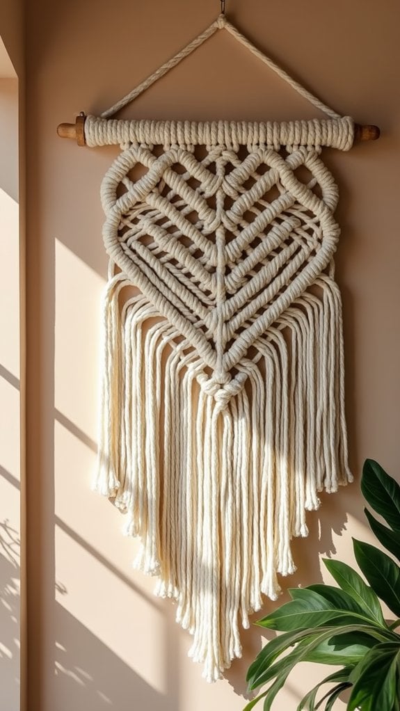 crafting a decorative wall hanging